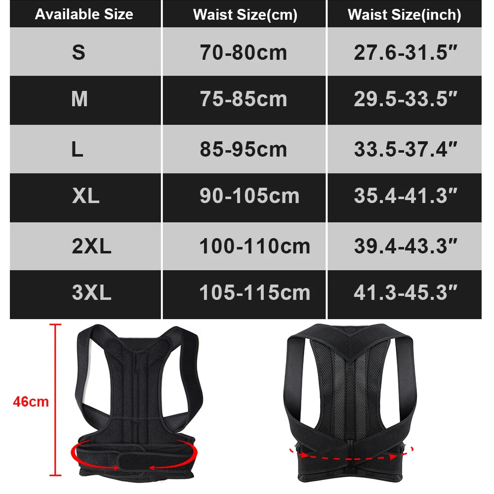 Correcteur de Posture Intégral et Réglable pour Homme & Femme