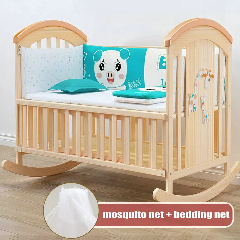 Berceau à Bascule CPull en Bois Naturel