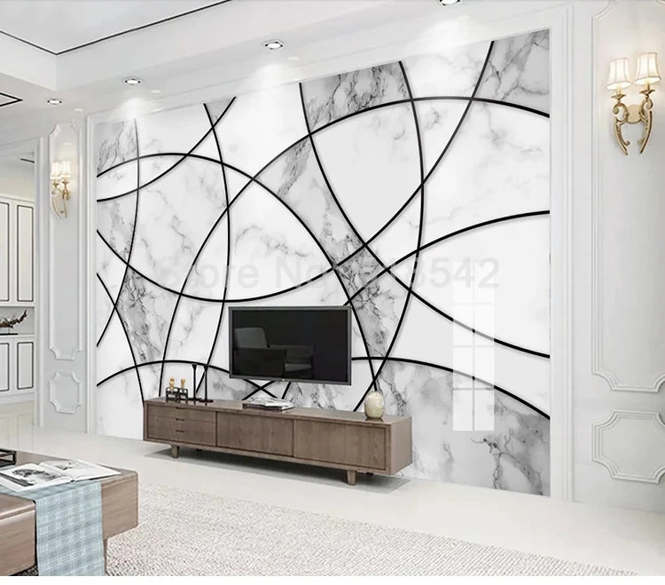 Papier Peint Mural Marbre & Géométrique