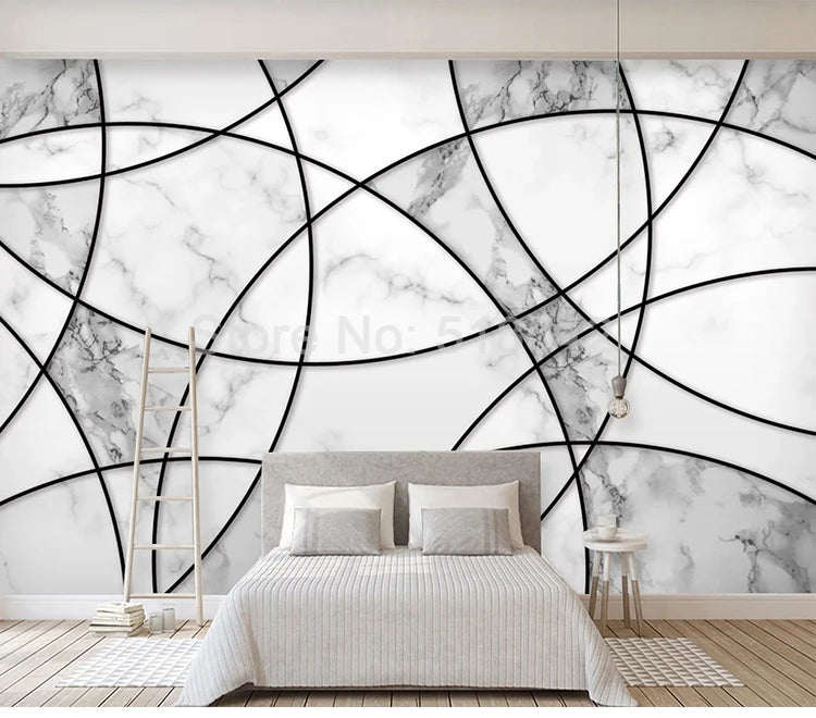 Papier Peint Mural Marbre & Géométrique