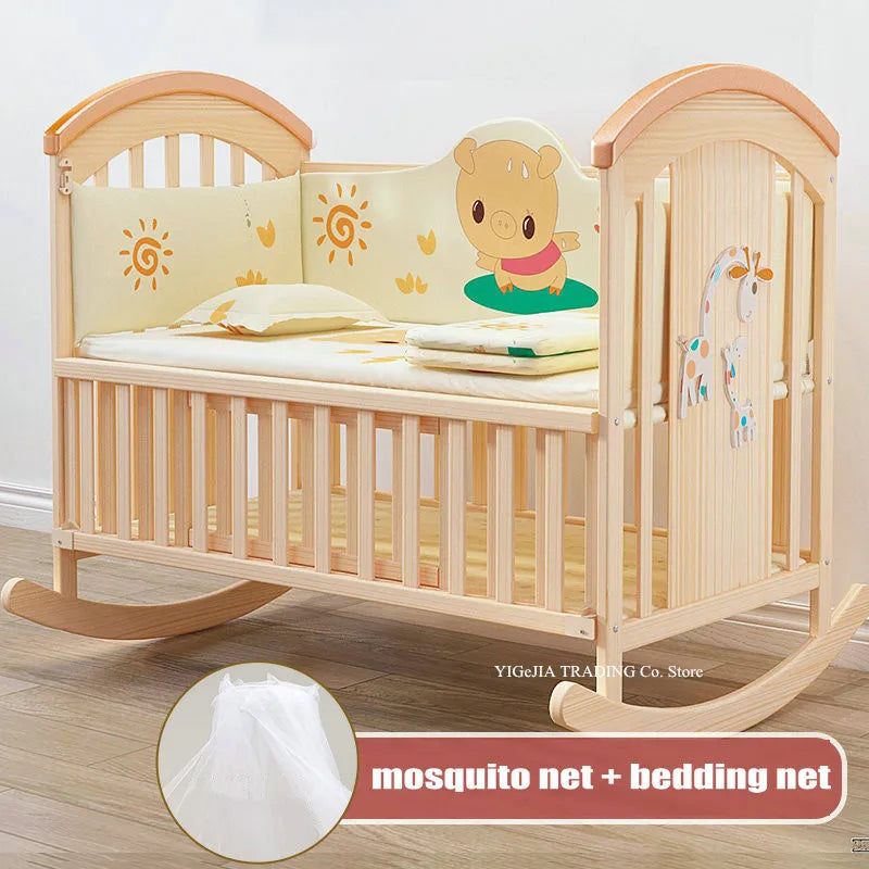 Berceau à Bascule CPull en Bois Naturel