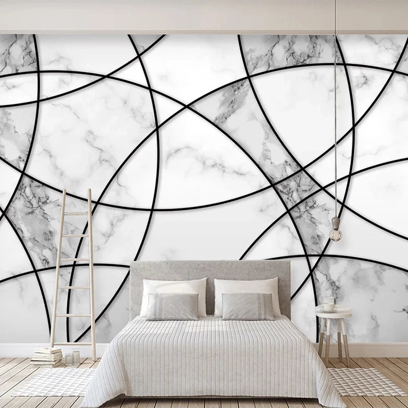 Papier Peint Mural Marbre & Géométrique