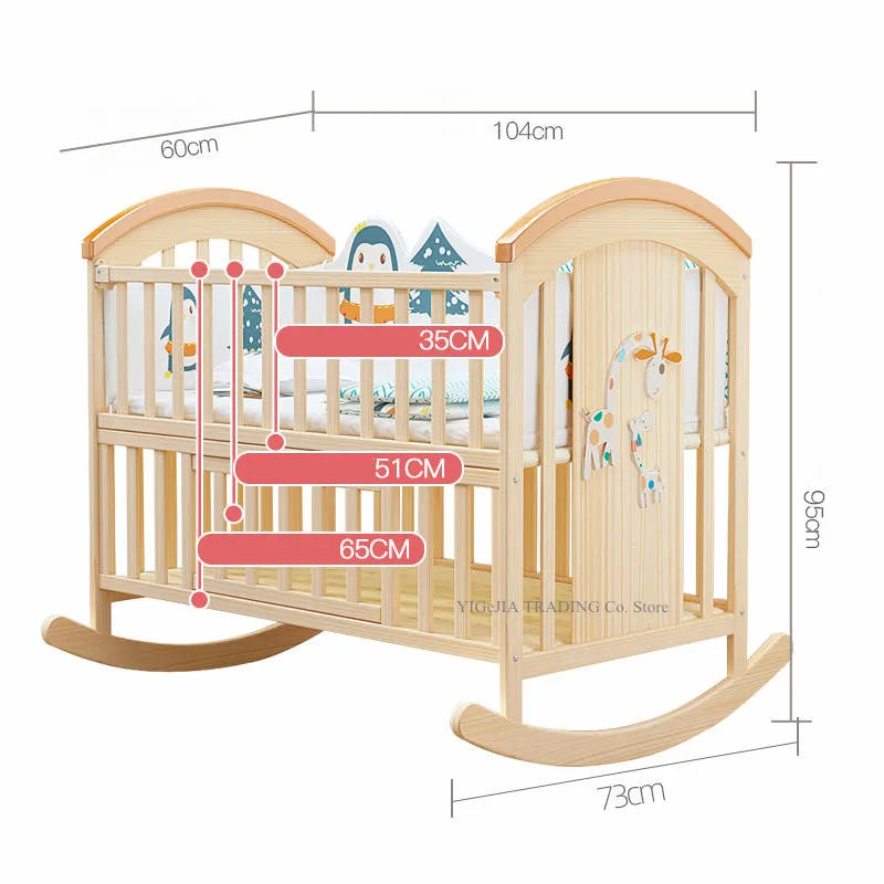 Berceau à Bascule CPull en Bois Naturel