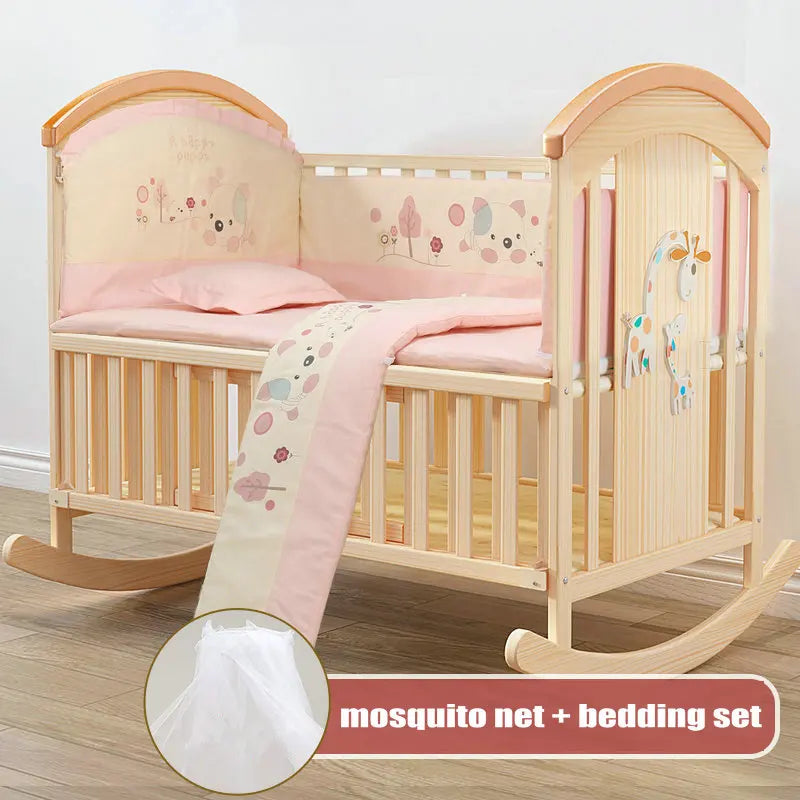 Berceau à Bascule CPull en Bois Naturel