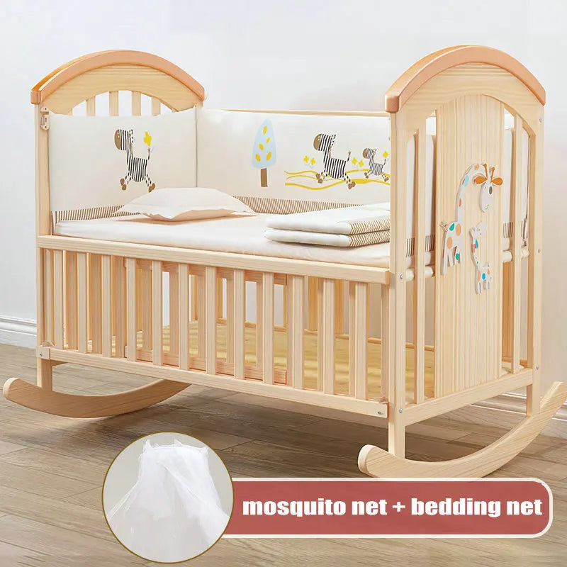 Berceau à Bascule CPull en Bois Naturel