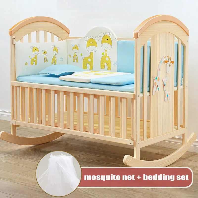 Berceau à Bascule CPull en Bois Naturel