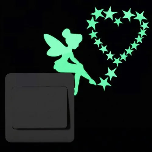 Sticker Interrupteur Phosphorescent Chat & Lune
