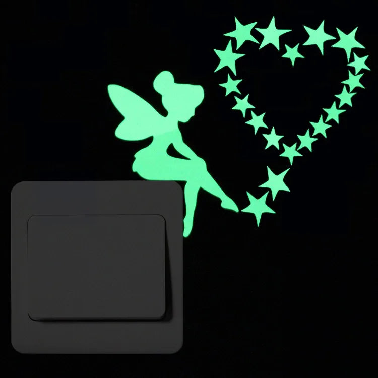 Sticker Interrupteur Phosphorescent Chat & Lune