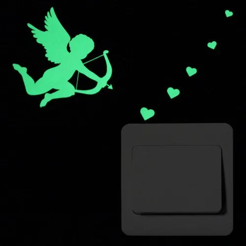 Sticker Interrupteur Phosphorescent Chat & Lune