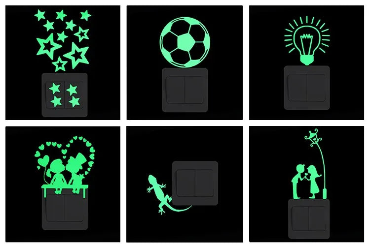 Sticker Interrupteur Phosphorescent Chat & Lune