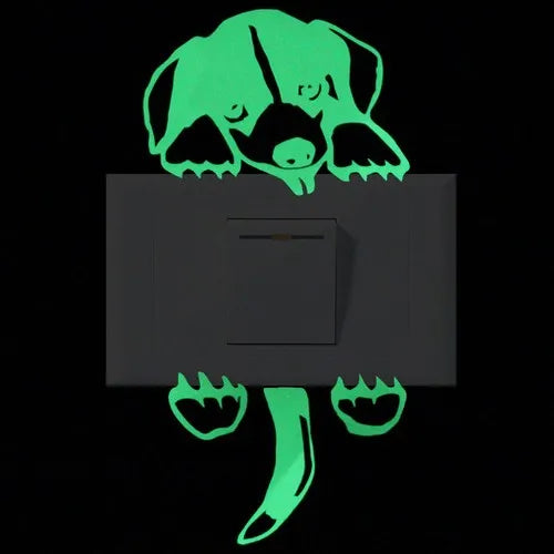 Sticker Interrupteur Phosphorescent Chat & Lune