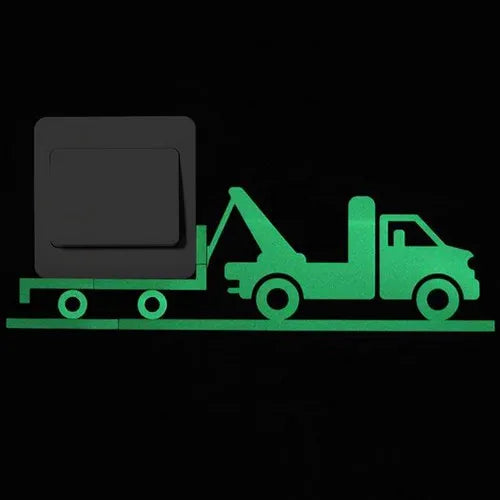 Sticker Interrupteur Phosphorescent Chat & Lune