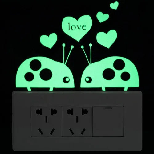 Sticker Interrupteur Phosphorescent Chat & Lune