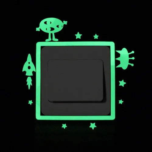 Sticker Interrupteur Phosphorescent Chat & Lune