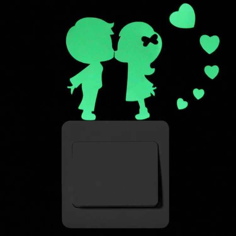 Sticker Interrupteur Phosphorescent Chat & Lune