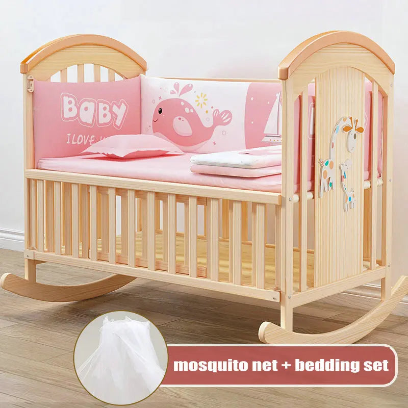 Berceau à Bascule CPull en Bois Naturel