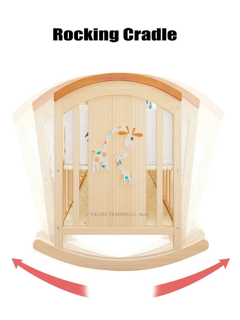 Berceau à Bascule CPull en Bois Naturel