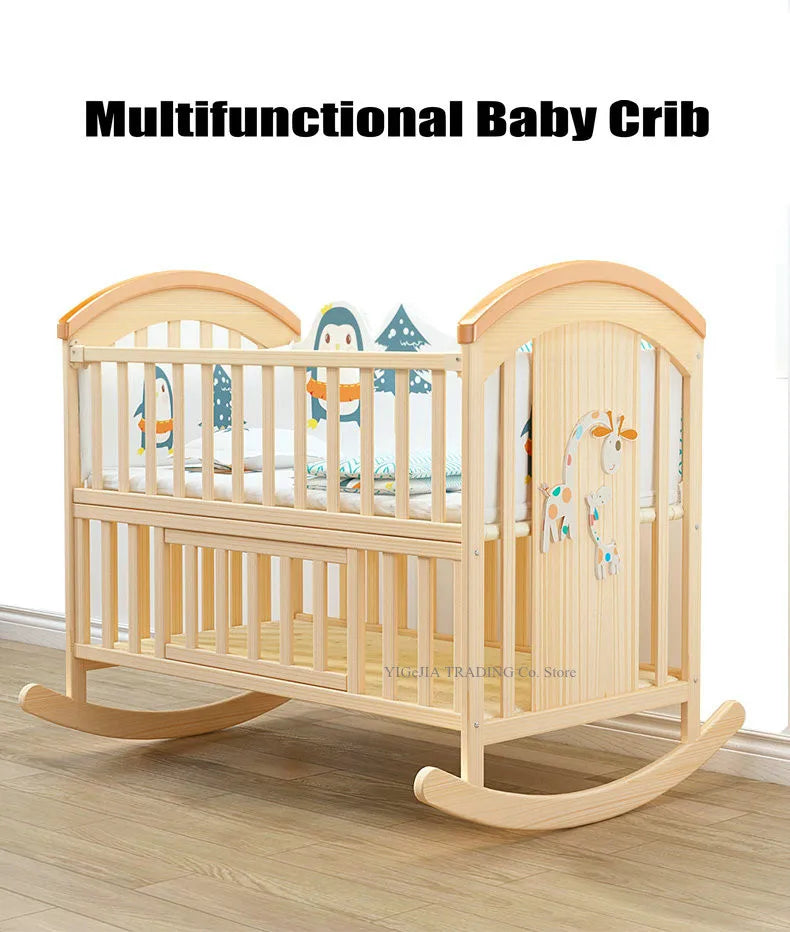 Berceau à Bascule CPull en Bois Naturel