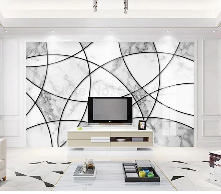 Papier Peint Mural Marbre & Géométrique