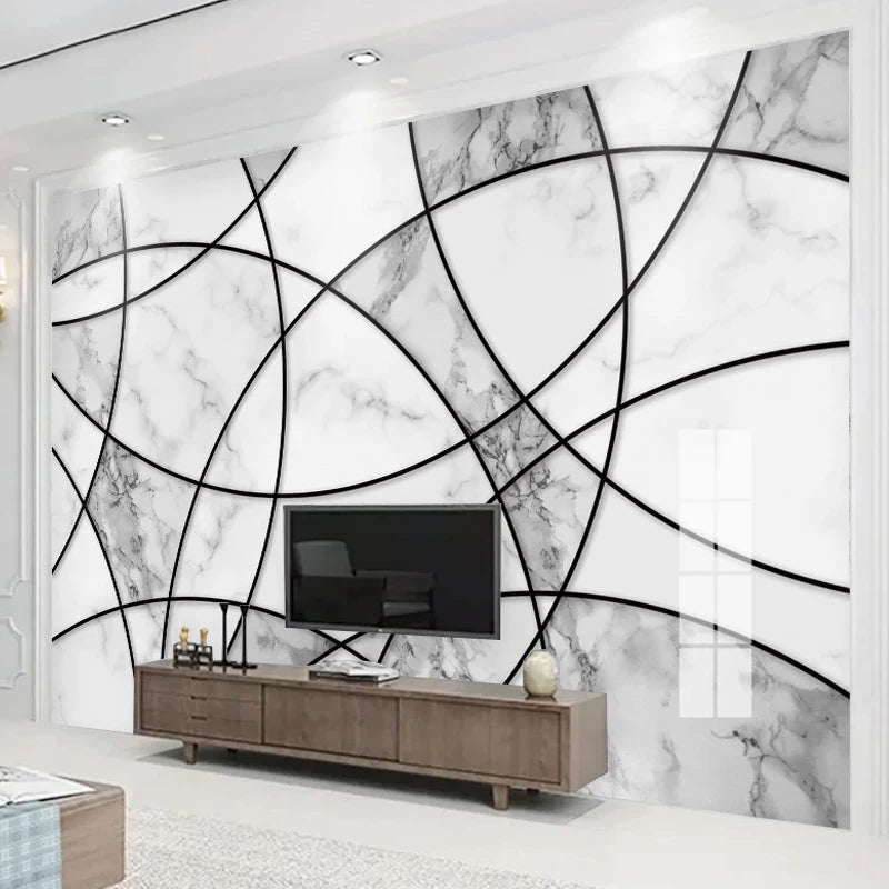 Papier Peint Mural Marbre & Géométrique