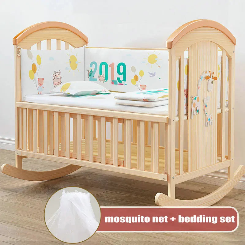 Berceau à Bascule CPull en Bois Naturel