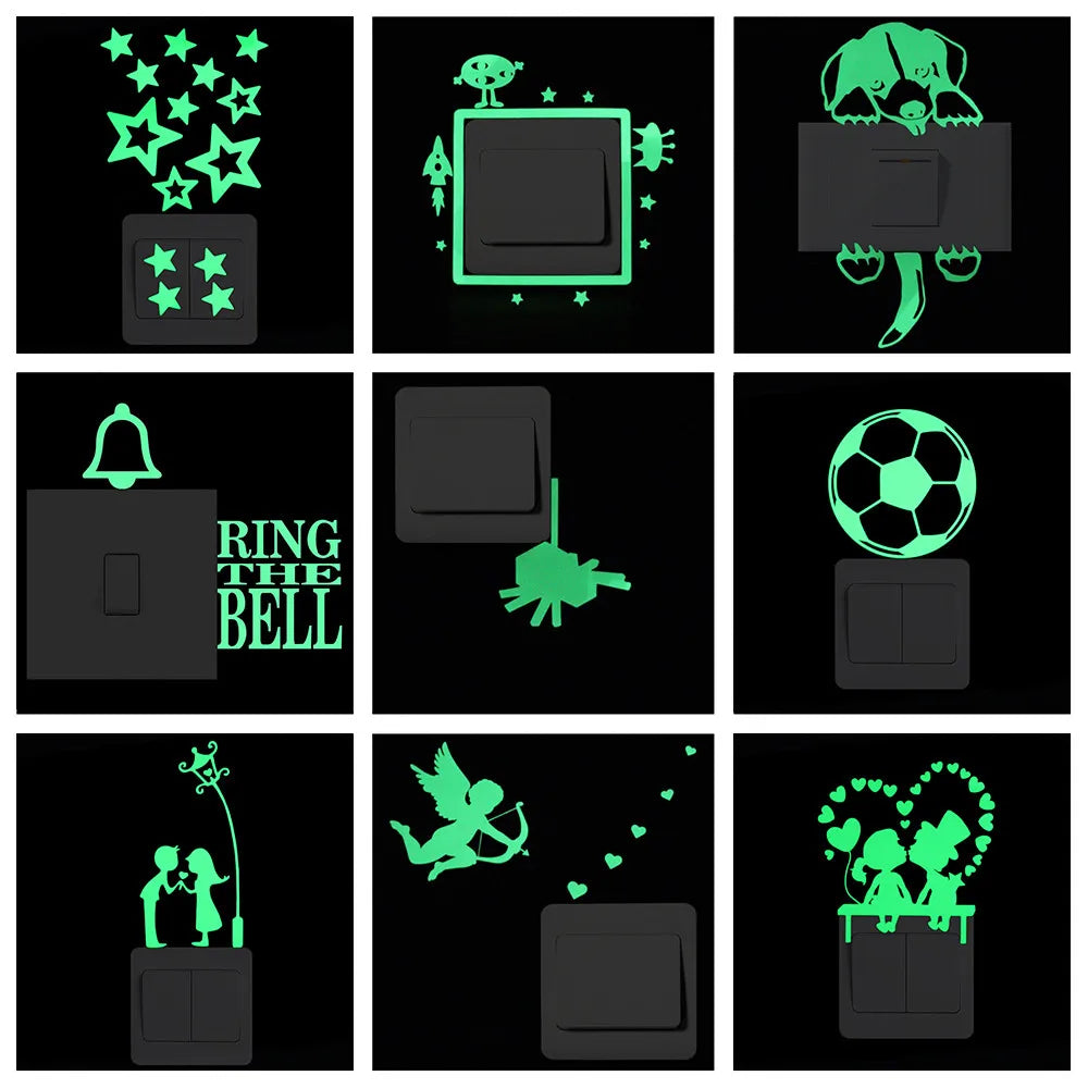 Sticker Interrupteur Phosphorescent Chat & Lune