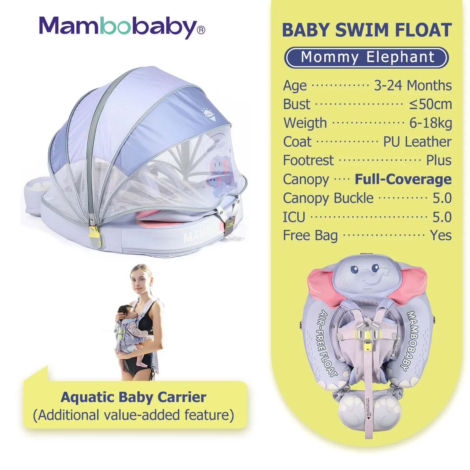 Flotteur Bébé Mambobaby Non-Gonflable