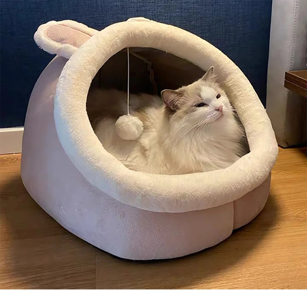 Tente Grotte Auto-Chauffante pour Chat et Petit Chien