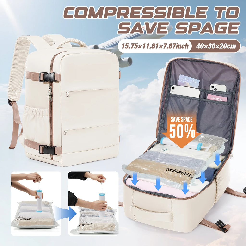 Sac à Dos Ryanair 40x30x20 avec Compression Sous Vide