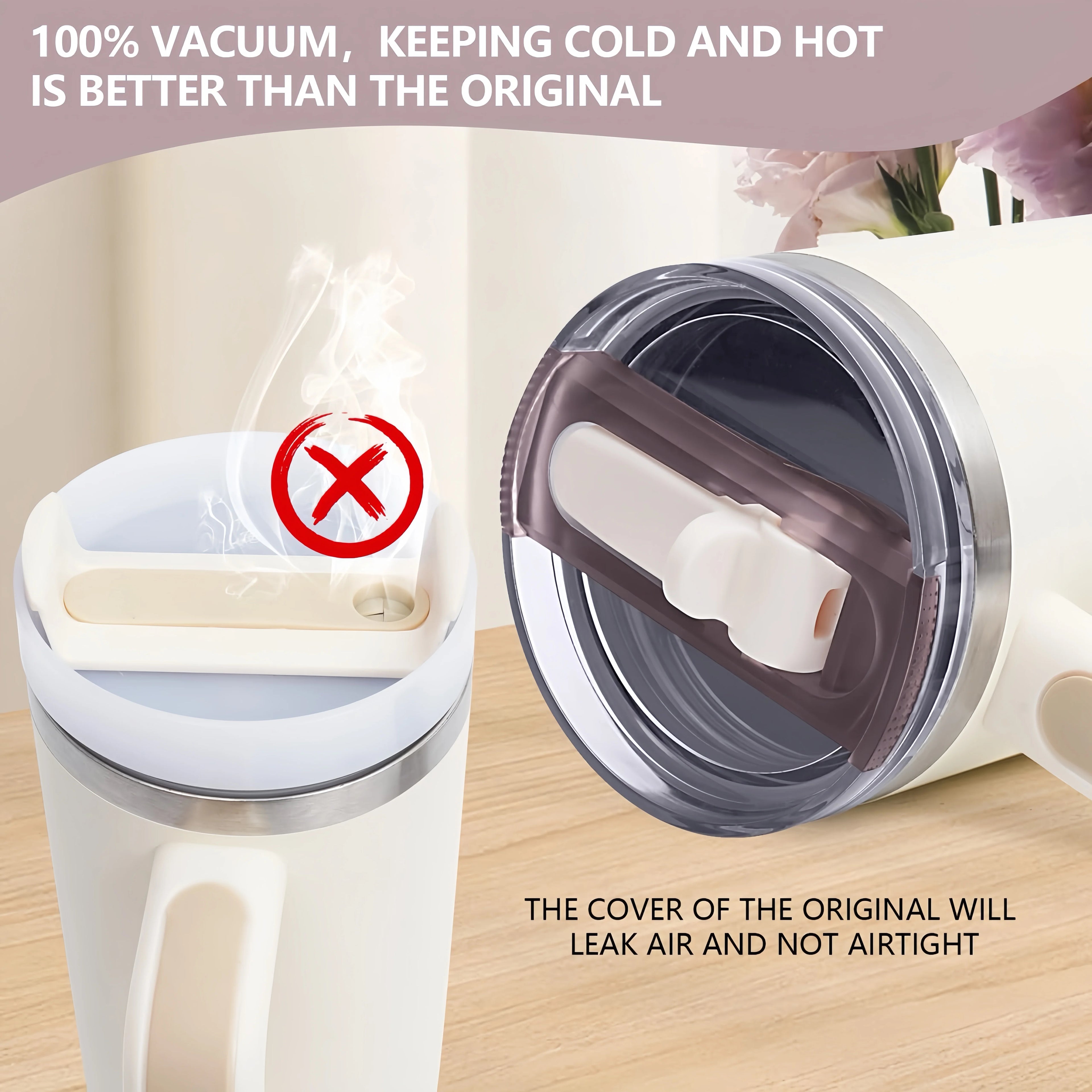 Couvercle de Remplacement Étanche pour Gobelet Isotherme (Compatible Stanley 20oz/30oz)