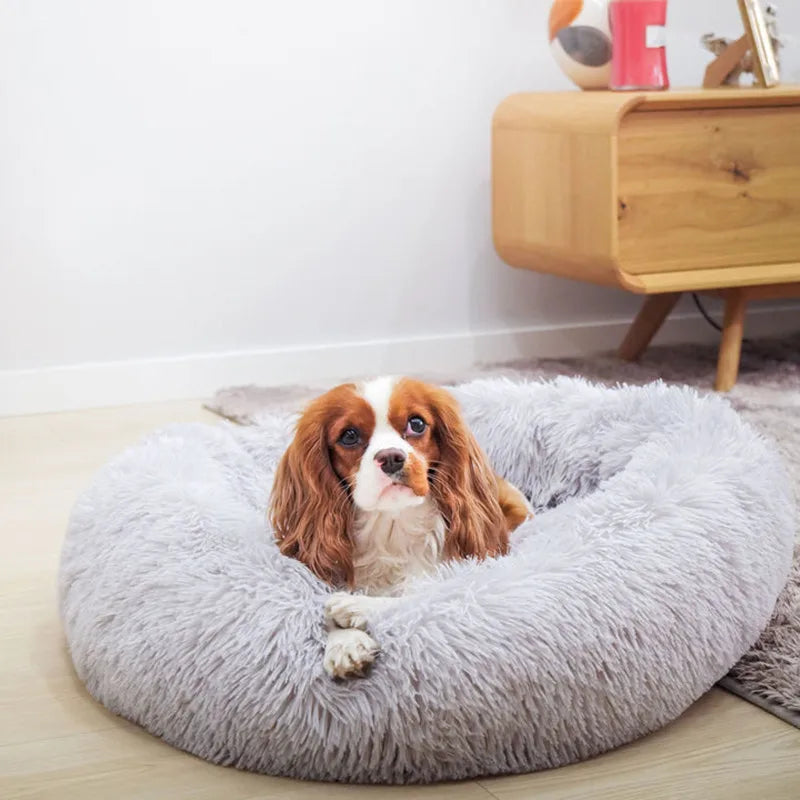 Lit Apaisant en Peluche Super Douce pour Chien et Chat