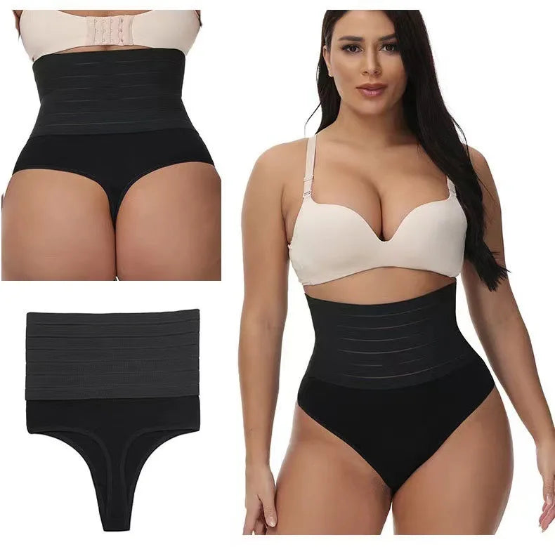 Lot de 2 Culottes Gainantes Taille Haute pour Femme