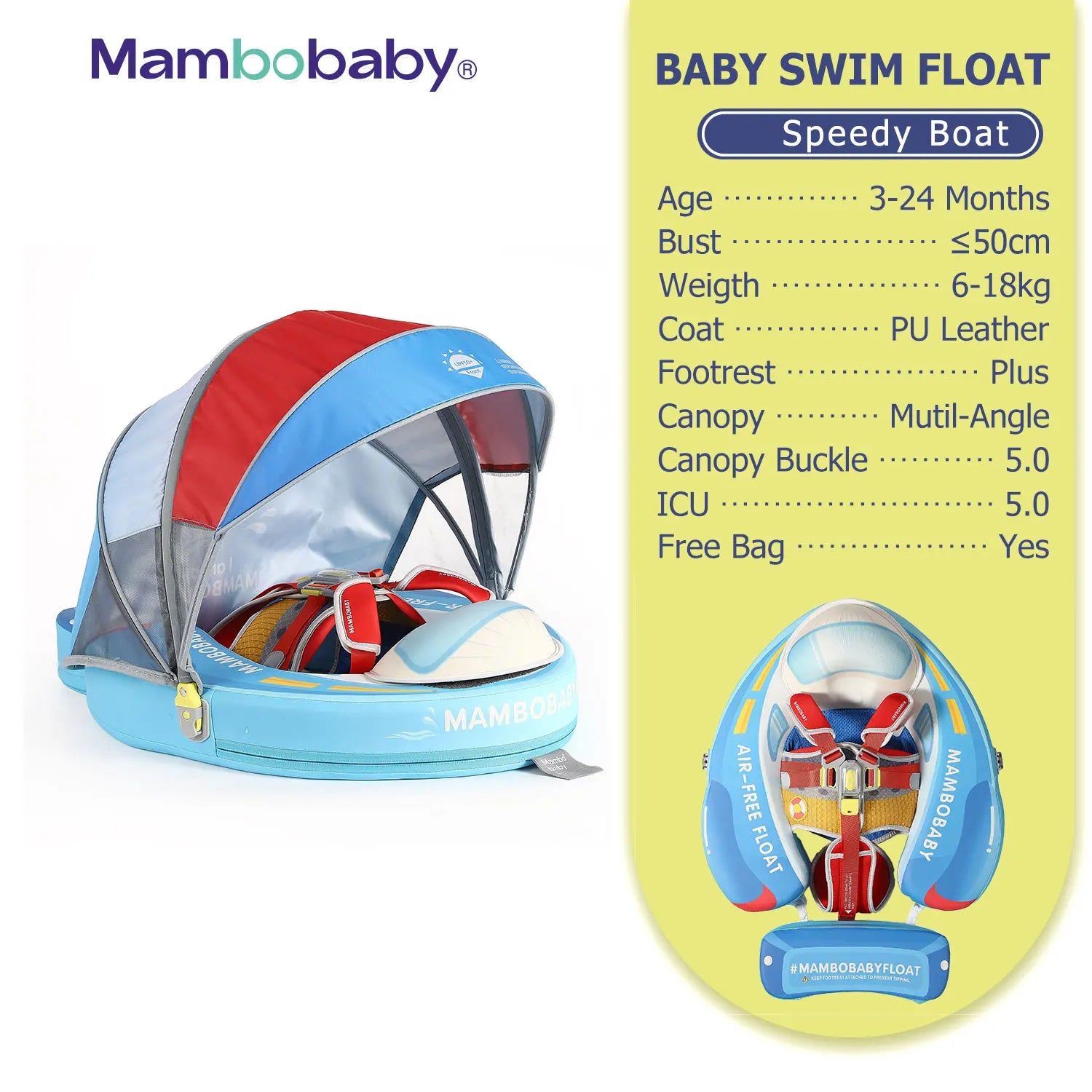 Flotteur Bébé Mambobaby Non-Gonflable