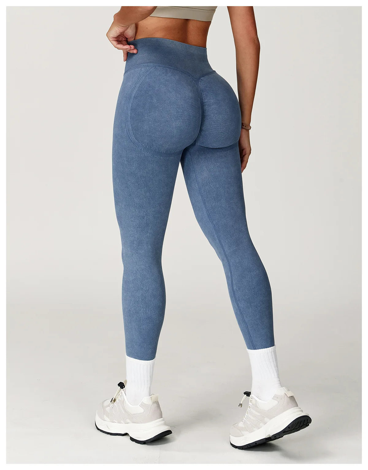 Legging Yoga Sans Couture Côtelé