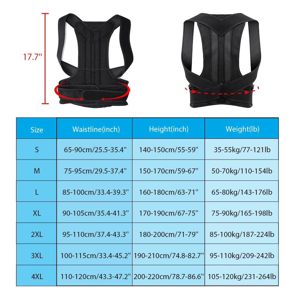 Attelle Dorsale et Ceinture Lombaire Réglable