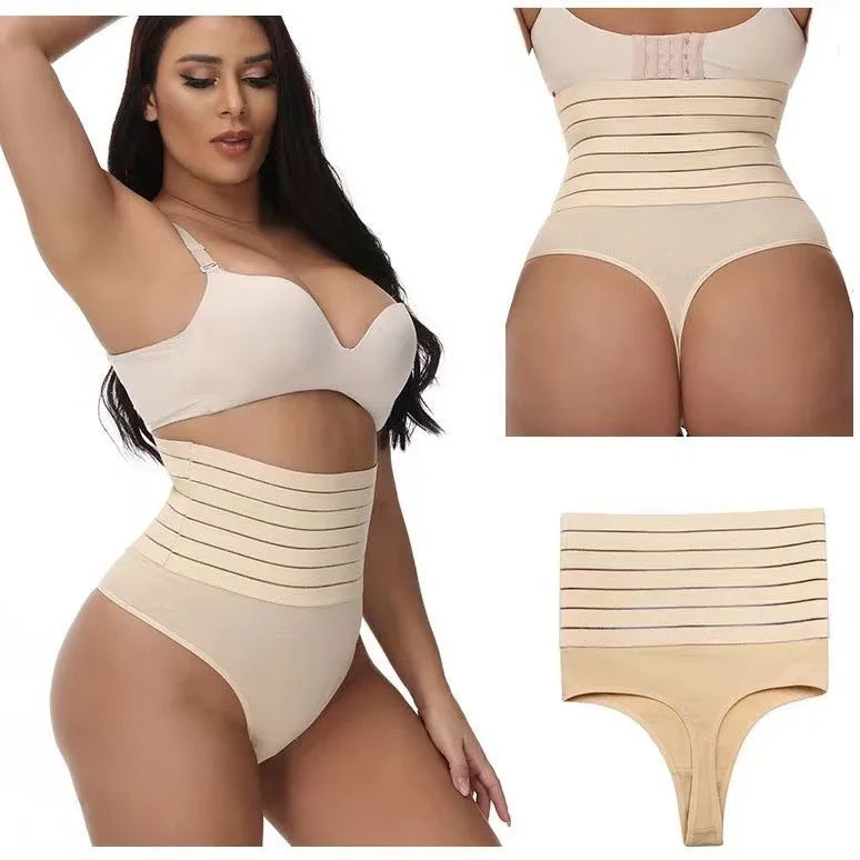 Lot de 2 Culottes Gainantes Taille Haute pour Femme