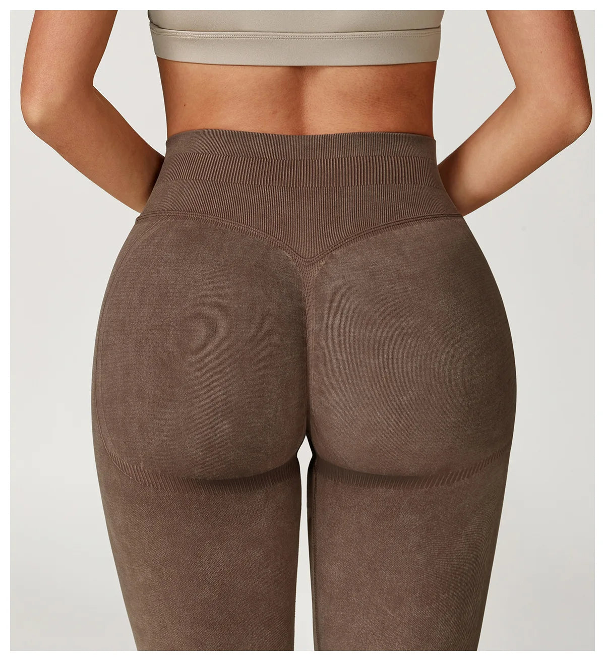 Legging Yoga Sans Couture Côtelé