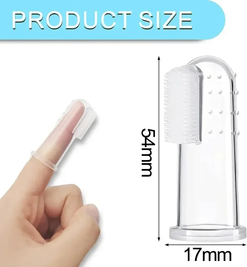Brosse à Dents en Silicone Souple pour Chien et Chat