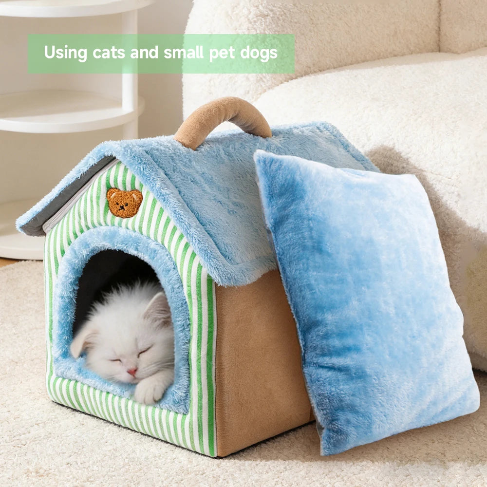Maison Pliable 2-en-1 pour Animaux
