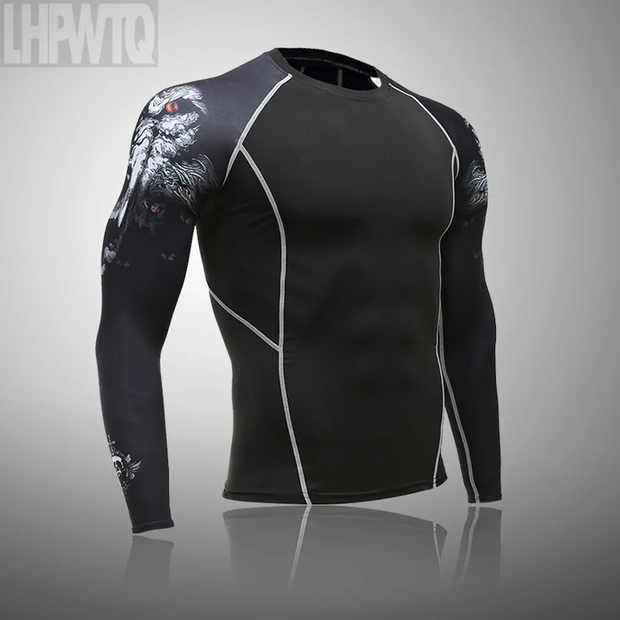 Ensemble de Compression Thermique "Skull" Homme