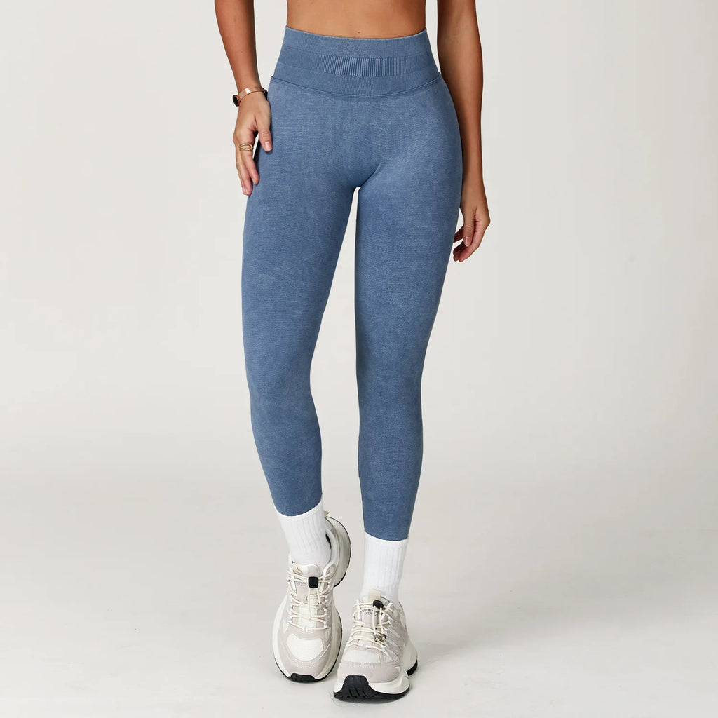 Legging Yoga Sans Couture Côtelé