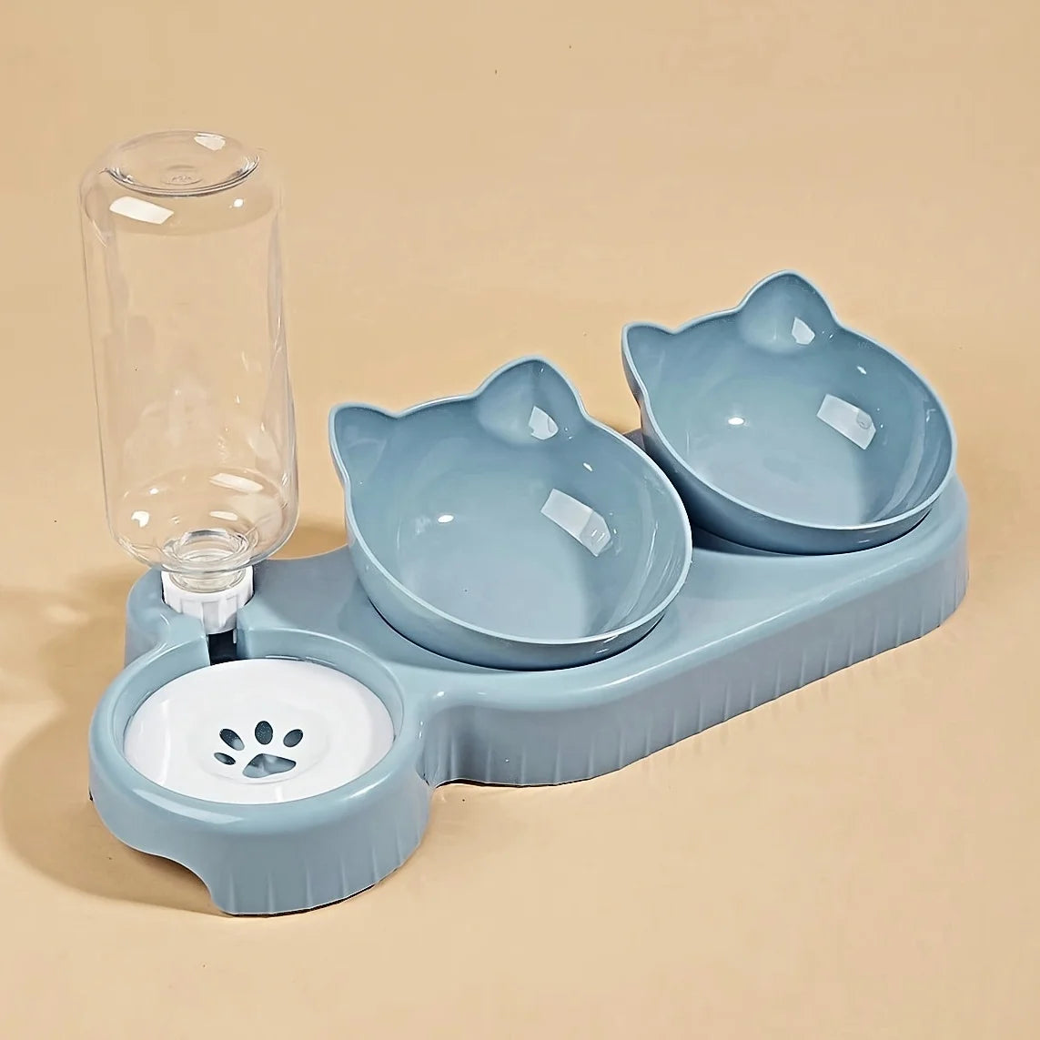 Station de Repas 3-en-1 pour Animaux