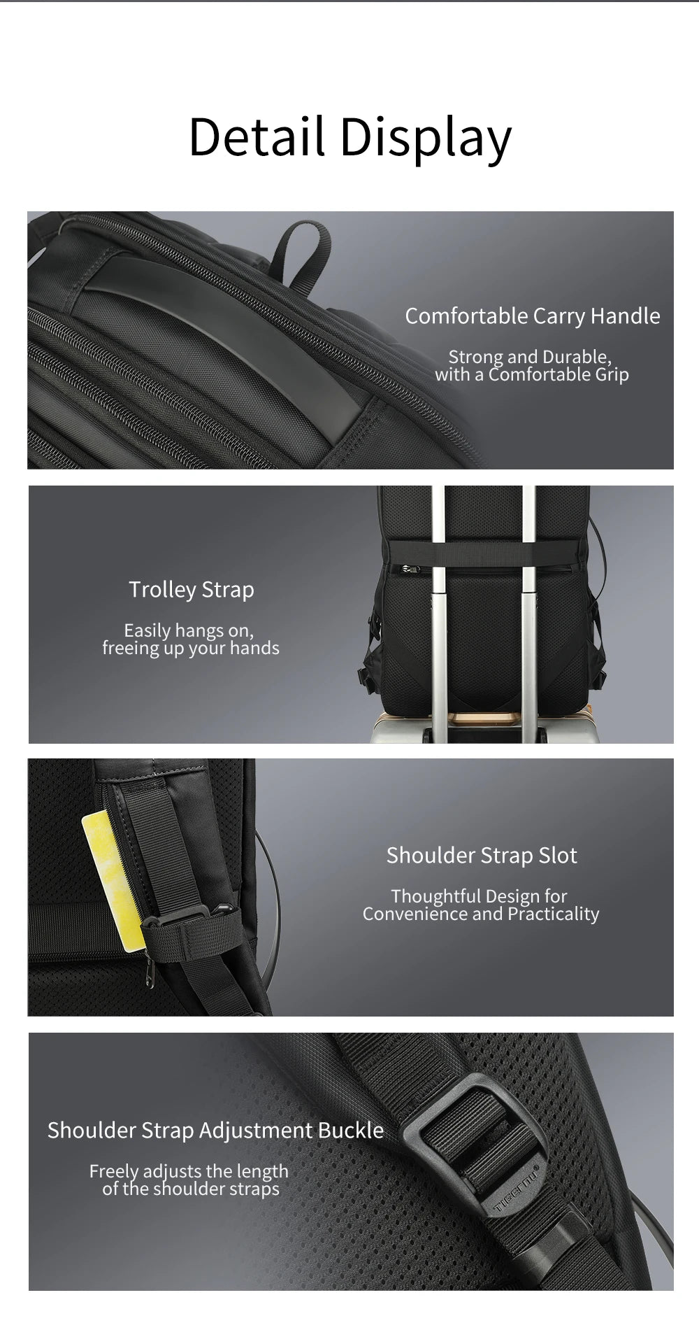 Sac à Dos Tigernu Extensible 17 Pouces