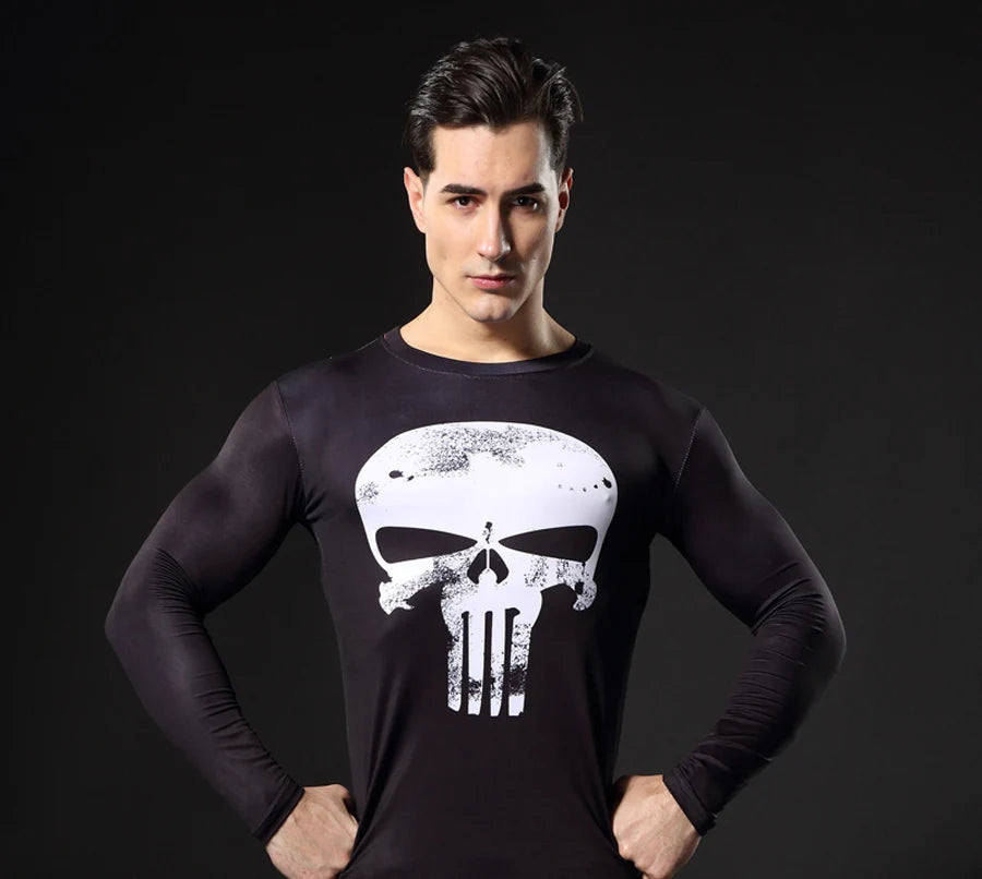 Ensemble de Compression Thermique "Skull" Homme