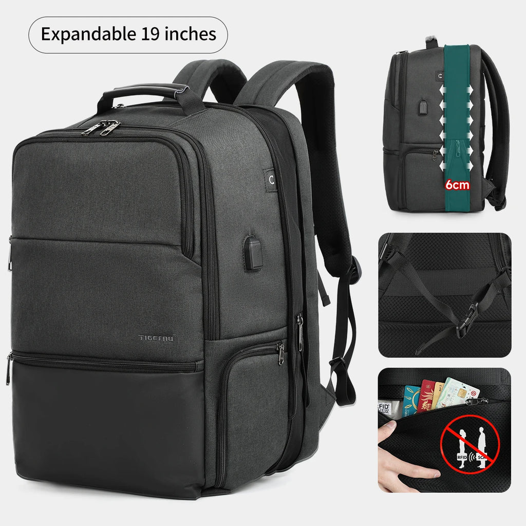 Sac à Dos Tigernu Haute Sécurité – PC 15.6 à 19 Pouces