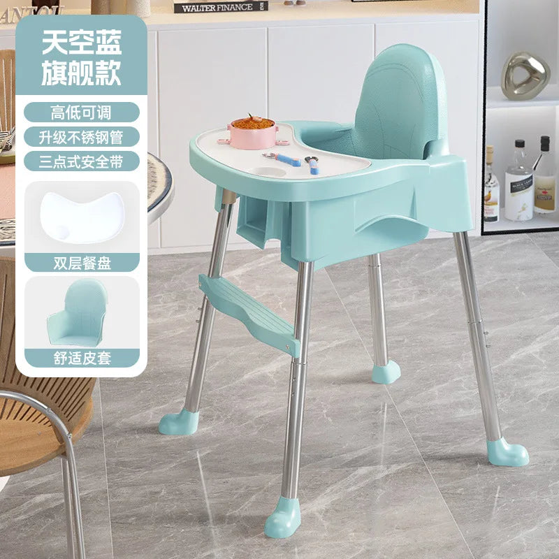 Chaise Haute Bébé en Métal