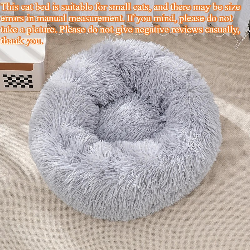 Lit Nid Rond Rayé pour Chien et Chat