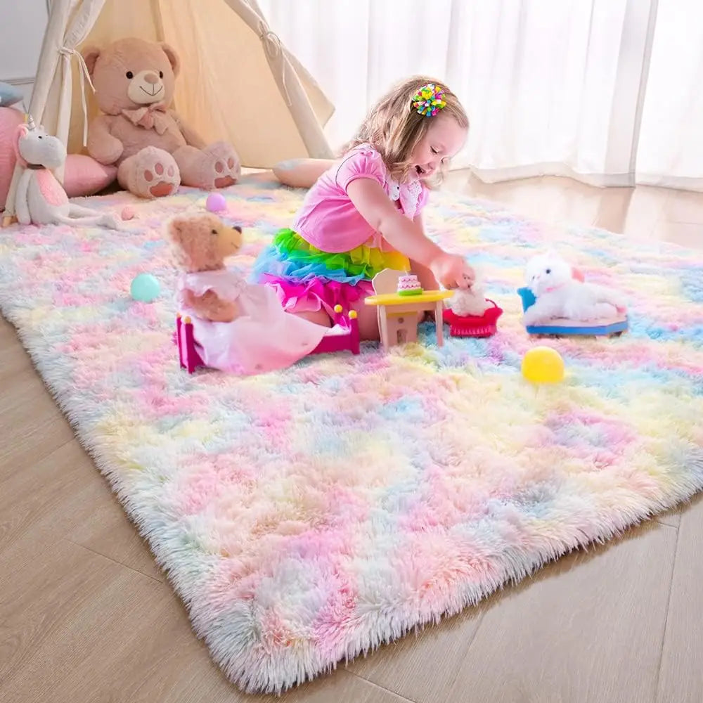 Tapis en Peluche Ultra-Doux et Moelleux