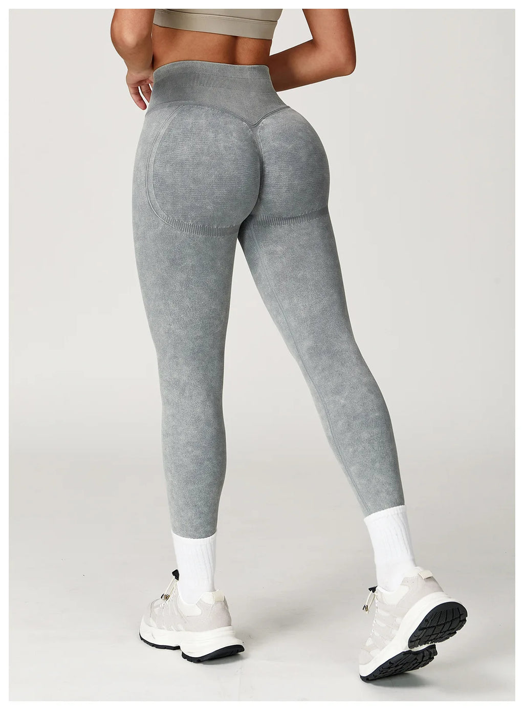 Legging Yoga Sans Couture Côtelé