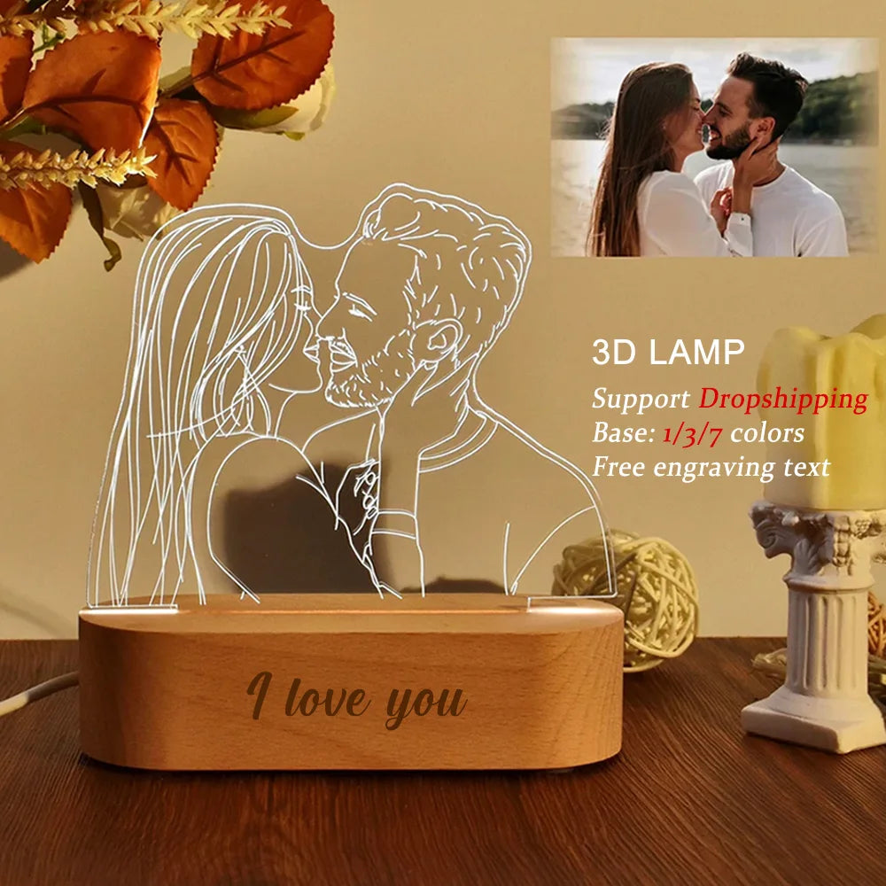 Lampe Photo 3D Personnalisée